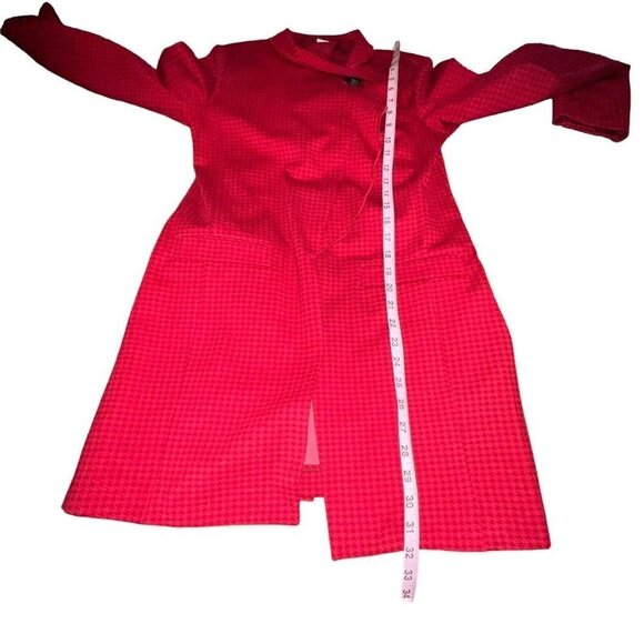 CAbi Style #3546 Red Square Celebration Jacket Women’s Small Houndstooth Ruffles - Picture 7 of 12